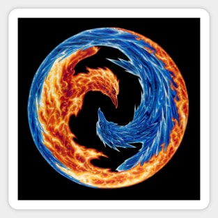 Fire and Ice Sticker